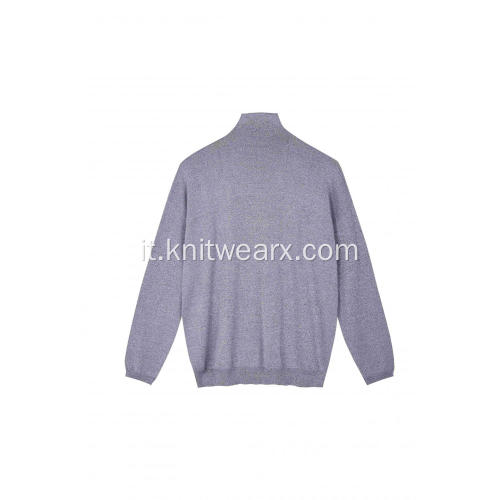 Pullover con collo a lupetto in maglia di lurex da donna